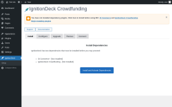 Page screenshot: IgnitionDeck &rarr; Install