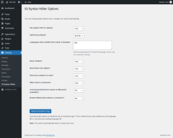 Page screenshot: Settings &rarr; iG:Syntax Hiliter