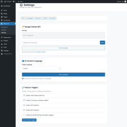 Page screenshot: Ikaros AI &rarr; Settings