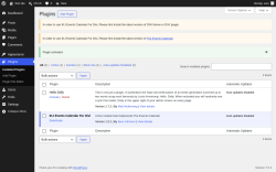 Page screenshot: Plugins &lsaquo; Test site &mdash; WordPress
