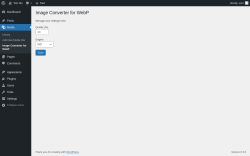 Page screenshot: Media → Image Converter for WebP