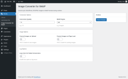 Page screenshot: Media → Image Converter for WebP