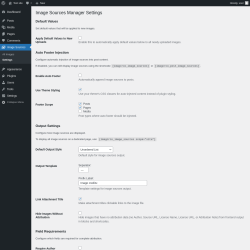 Page screenshot: Image Sources → Settings