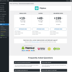 Page screenshot: Flip Box → Upgrade  ➤