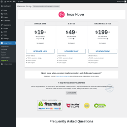 Page screenshot: Image Hover → Upgrade  ➤