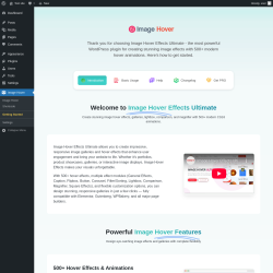 Page screenshot: Image Hover → Getting Started