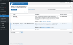 Page screenshot: Plugins ‹ Test site — WordPress