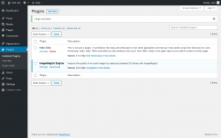 Page screenshot: Plugins &lsaquo; Test site &mdash; WordPress