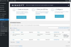 Page screenshot: Tools &rarr; Scheduled Actions