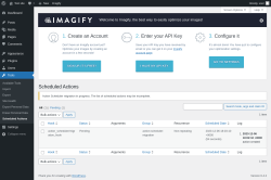 Page screenshot: Tools &rarr; Scheduled Actions