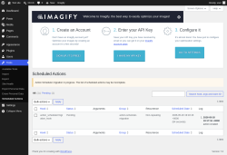 Page screenshot: Tools &rarr; Scheduled Actions