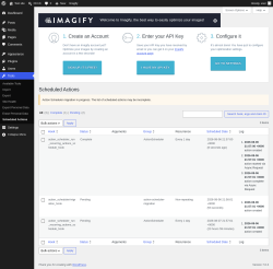 Page screenshot: Tools &rarr; Scheduled Actions