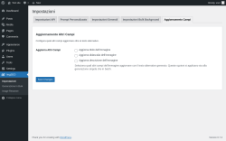 Page screenshot: ImgSEO → Aggiornamento Campi