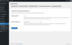 Page screenshot: ImgSEO → Impostazioni Bulk Background