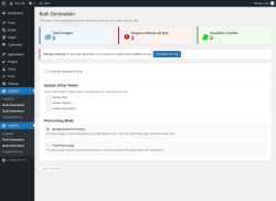 Page screenshot: ImgSEO → Bulk Generation