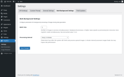 Page screenshot: ImgSEO → Bulk Background Settings