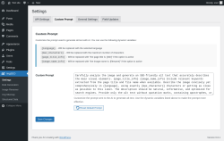 Page screenshot: ImgSEO → Custom Prompt