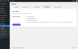Page screenshot: ImgSEO → Field Updates