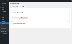 Page screenshot: ImgSEO → Image Renamer → Logs