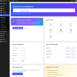 Page screenshot: Immersa Core
