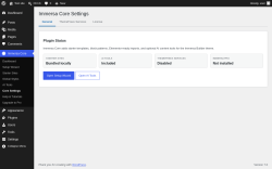 Page screenshot: Immersa Core &rarr; Core Settings