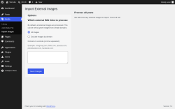 Page screenshot: Media &rarr; Import Images