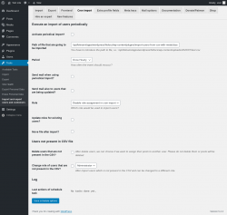 Page screenshot: Tools → Import and export users and customers → Cron import