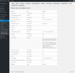 Page screenshot: Tools → Import and export users and customers → Meta keys