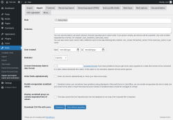 Page screenshot: Tools → Import and export users and customers → Export