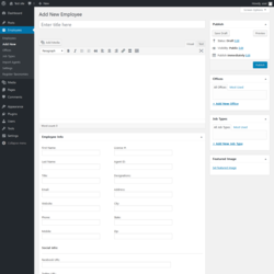 Page screenshot: Employees &rarr; Add New