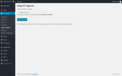 Page screenshot: Employees &rarr; Import Agents