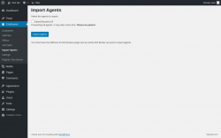 Page screenshot: Employees &rarr; Import Agents