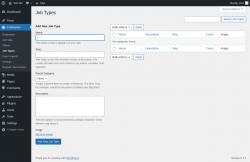 Page screenshot: Employees &rarr; Job Types