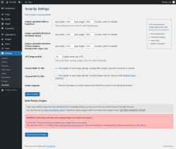 Page screenshot: Settings &rarr; Imsanity