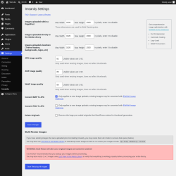 Page screenshot: Settings &rarr; Imsanity