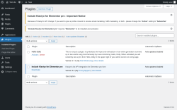 Page screenshot: Plugins ‹ Test site — WordPress