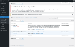 Page screenshot: Plugins ‹ Test site — WordPress