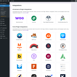 Page screenshot: Analytics → Integrations