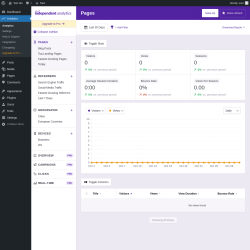 Page screenshot: Analytics