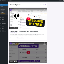 Page screenshot: Analytics &rarr; Changelog