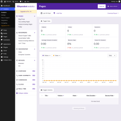 Page screenshot: Analytics