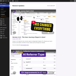 Page screenshot: Analytics &rarr; Changelog