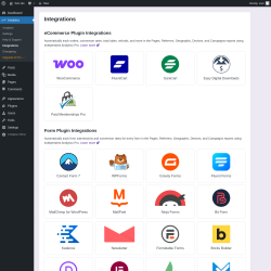 Page screenshot: Analytics &rarr; Integrations