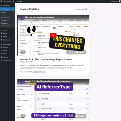 Page screenshot: Analytics &rarr; Changelog