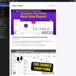 Page screenshot: Analytics &rarr; Updates