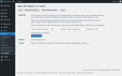 Page screenshot: Tools &rarr; Index MySQL &rarr; Monitor Database Operations