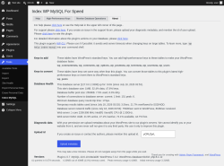 Page screenshot: Tools &rarr; Index MySQL &rarr; About