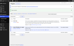 Page screenshot: Plugins &lsaquo; Test site &mdash; WordPress