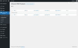 Page screenshot: Infocob CRM Products → Configurations