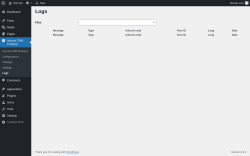 Page screenshot: Infocob CRM Products → Logs